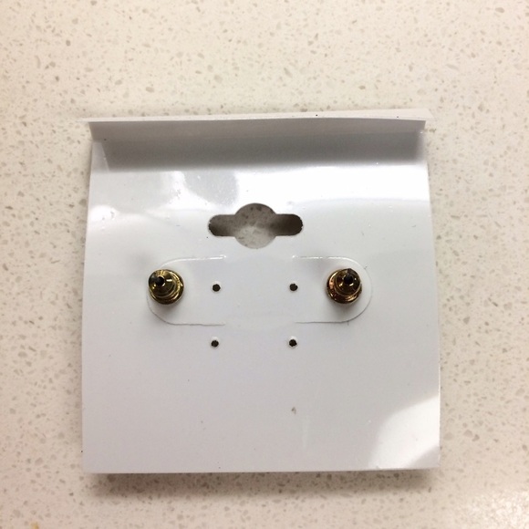 Pink Gold Pearl Crystal Rhinestone Bow Earrings - Picture 4 of 4